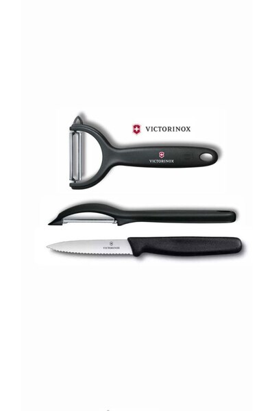 Victorinox Soyacak ve Bıçak Seti Victorinox Black Petler and Knife Set