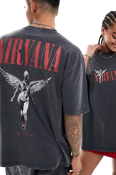 Teenage Millionaire Ανδρικό μπλουζάκι με στάμπα Nirvana Smoked Oversize