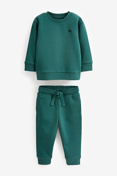 Next Baby Green Long Sleeve 100% Cotton Jogger Set