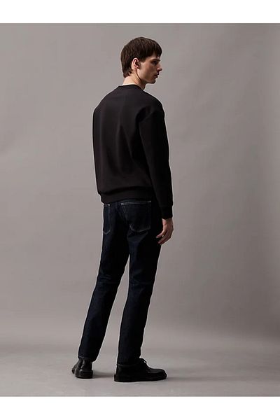 Calvin Klein Men's Black Sweatshirt with Big Logo - Long Sleeve, Relaxed Fit K10K113081-BEH