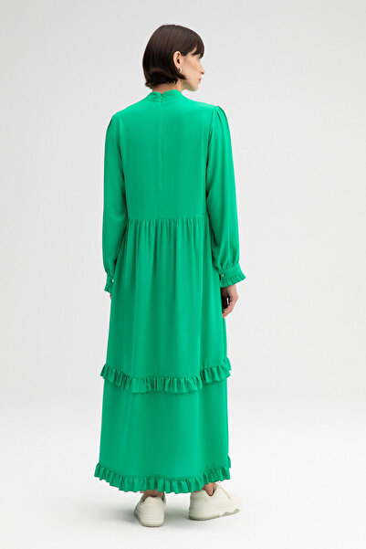 Touché Privé Ριμπ Λεπτομερές Φόρεμα βισκόζης