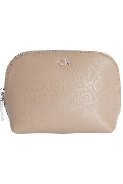 Calvin Klein Kadın Metal Logolu Fermuar Kapamalı Elde Kullanım Kahverengi Çanta K60K612203-0HF