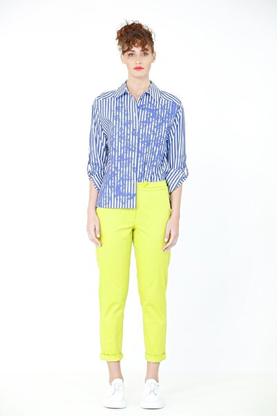 BİZE Смугаста сорочка темно-синього кольору