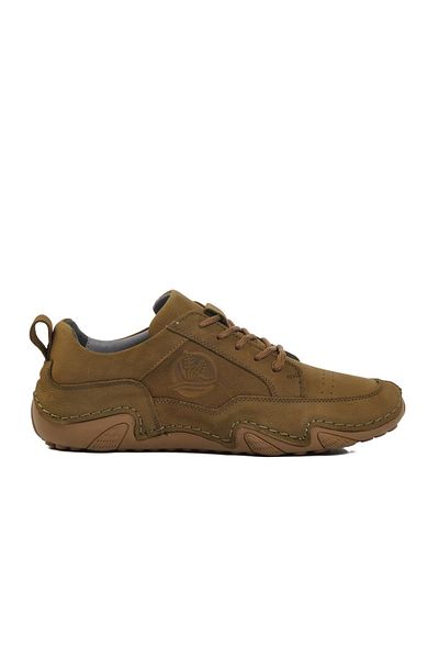 AYAKMOD Ανδρικά παπούτσια casual 325-S Khaki - Γνήσιο δέρμα Nubuck
