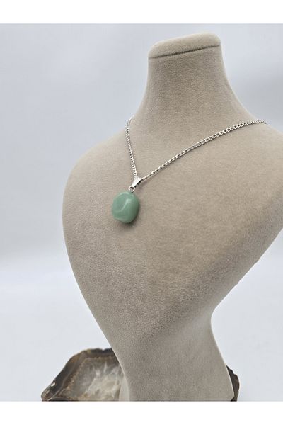 NBS Beautiful Naturel Stones Aventurine Natural Cut - Natural Stone Necklace (Energy Full of Luck and Prosperity)