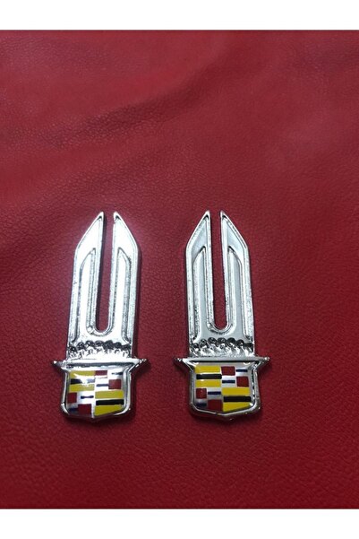 otopaspascım Cadillac Tavşan Kulağı Arma - Cadillac Metal Arma (2 Adet) Etike...