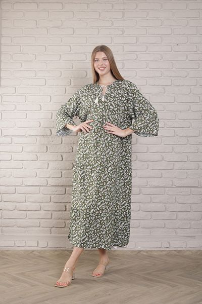 mervemoda Γυναικείο Καλοκαιρινό Υφαντό Φόρεμα Plus Size
