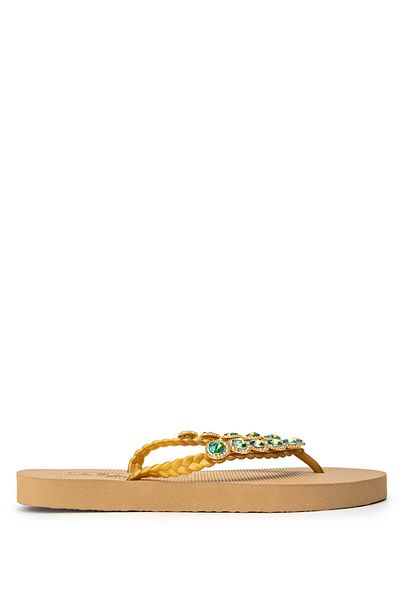 LAZAMANİ Papuci de damă vegani Lazamani Beige - Design simplu