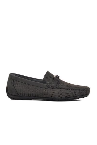 MARCOMEN 152-11087 Black Men's Loafer - Genuine Leather Nubuck Shoes