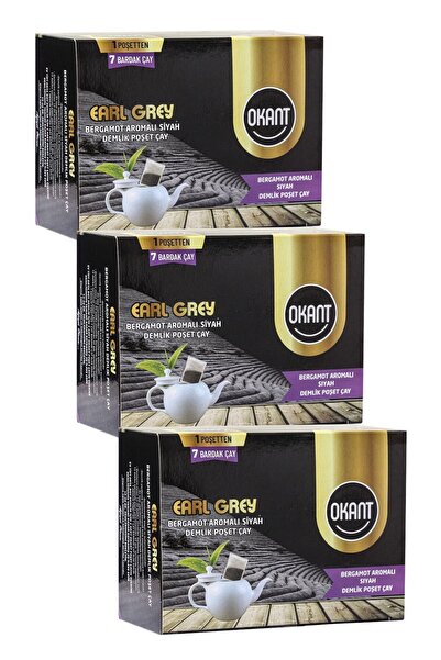 Okant Earl Grey Bergamot Aromalı Çay 3adet *400gr