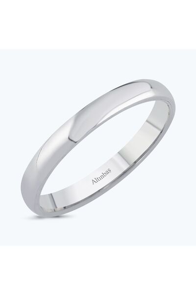 Altınbaş 14 Ayar Altın Erkek Klasik Bombeli Alyans 3 Mm