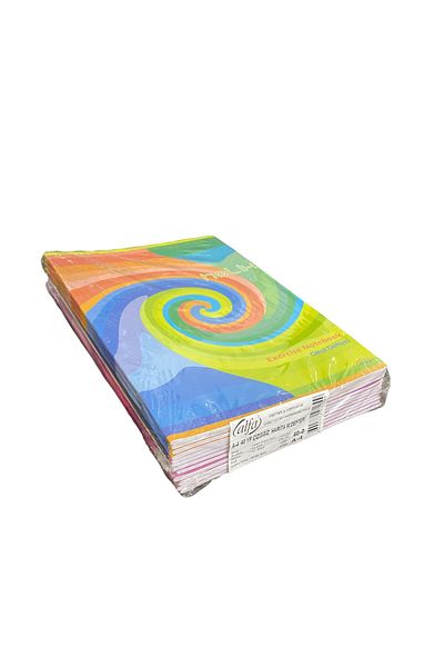 Alfa A4 40 YP Plain Lined A4 Notebook Set of 12 - Cardboard Cover, Wire Stitching