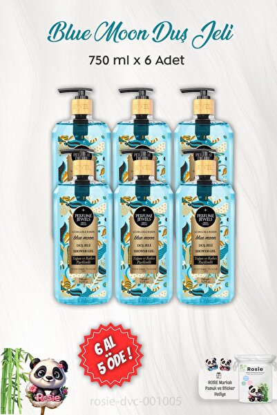 Eyüp Sabri Tuncer 6 AL 5 ÖDE Eyüp Sabri Tuncer Blue Moon Duş Jeli 750 ml ve ROSIE