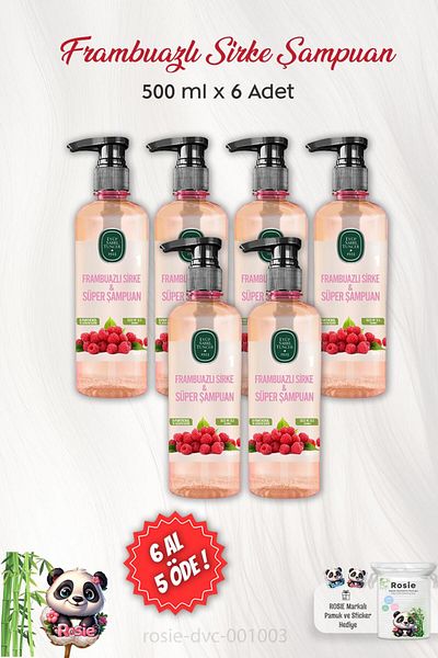 Eyüp Sabri Tuncer Eyüp Sabri Tuncer - BUY 6 PAY 5 Raspberry Vinegar and Super Shampoo 500 ml ROSIE