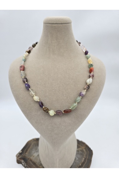 NBS Beautiful Naturel Stones Karma ( Çakra ) Doğal Taş Kolye ( Enerjiyi Dengeler, Iç Huzur Verir )