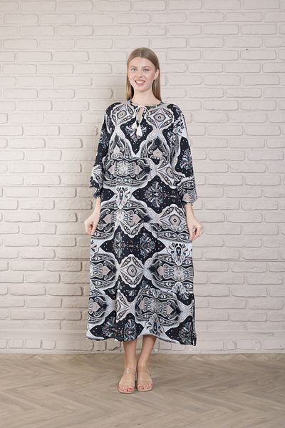 mervemoda Plus Size Women's Summer Woven Dress