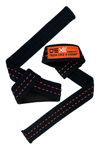 Dex Supports Lasting Energy Orange Color 2 Pack - Lifting Straps Barbell Strap, Paded Product