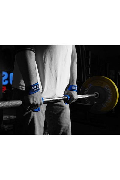 Dex Supports Lasting Energy Blue Lifting Straps - 2 Pack Padded