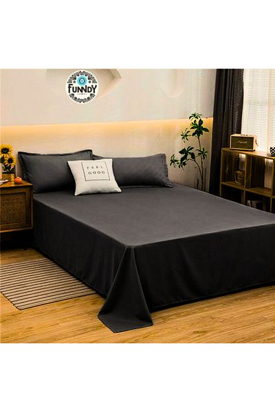 FUNNDY ملاءة مسطحة من قماش Akfil 57 سلكًا - 3 مقاسات و9 اختلافات في الألوان