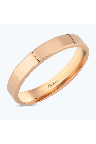 Altınbaş 14 Ayar Altın Erkek Klasik Düz Alyans 4 Mm