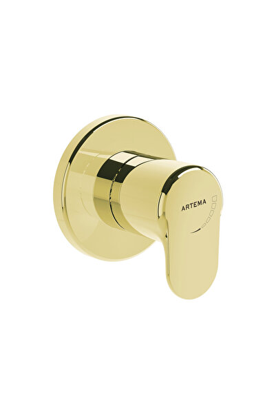 Artema Root Round A4273023 Ankastre Stop Valf, Sıva Üstü, Altın