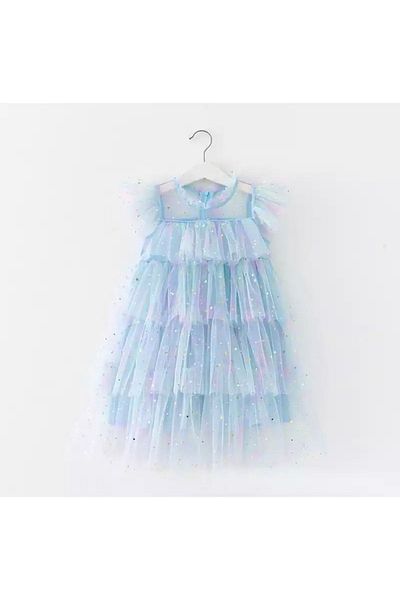 Petityu Tutu Elsa Color Lilac Blue Tutu Birthday Dress Tutu Birthday Dress