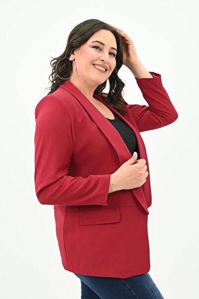 Koza Butik Large Size Jacket - Pocket Detailed