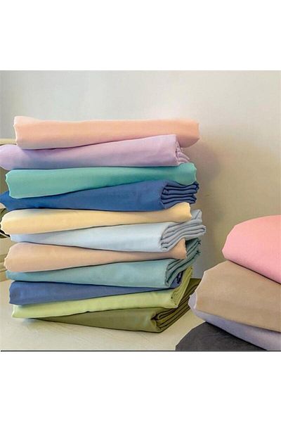 FUNNDY ملاءة مسطحة من قماش Akfil 57 سلكًا - 3 مقاسات و9 اختلافات في الألوان