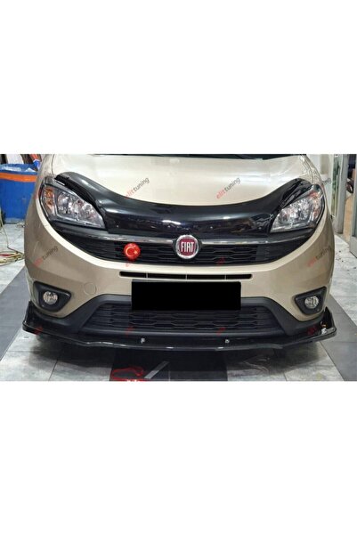 ElitTuning Fiat Doblo D4 Uyumlu Ön Tampon Eki, Lip, Kulaklı Voltex Tip 3 Parça