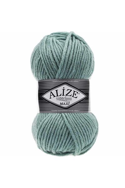 Alize 5 Pieces Superlana Maxi Dark Mint 463 Thick Hand Knitting Thread Vest Cardigan Thread Scarf Beanie Sweater Thread