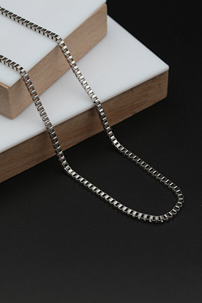 kolbi Cube Model Chain Necklace - Silver Color