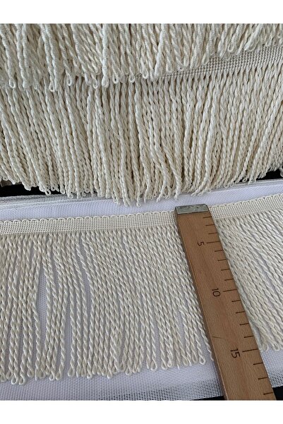 lovelyhome35 Ekru Renk 15 Cm Bulyon Saçak-perde Püskülü-perde Saçağı