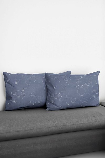Soley Galaxy Set of 2 100% Cotton Pillow Case