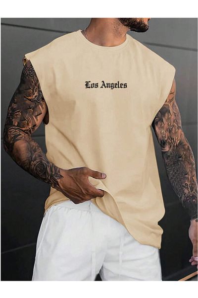 MOONBULL Ανδρικό αμάνικο μπλουζάκι Los Angeles Printed