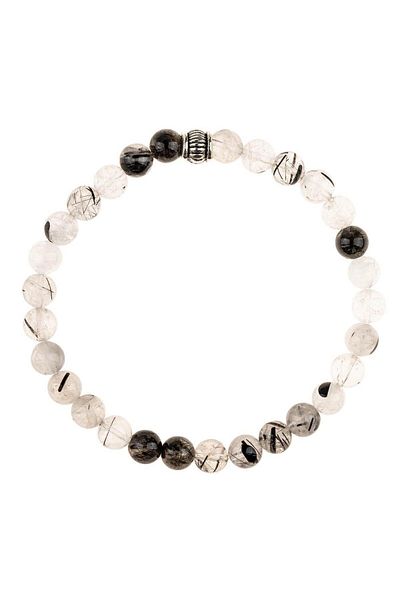 Zeynep Büyükbay Rutilli Quartz 6mm Sphere Bracelet Natural Stone