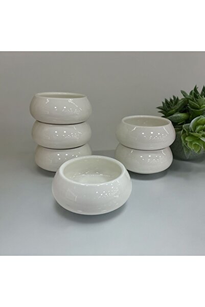 NERİVA PORSELEN Neriva Porselen 7 Cm 6’lı Yuvarlak Bombeli Küçük Boy Kase