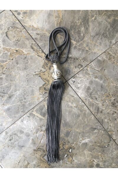 lovelyhome35 Antrasit Renk Polyester Braçol Perde Bağlama