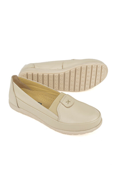 Ziya Pantofi de zi cu zi pentru femei bej din piele naturală - 1411022 Z7341