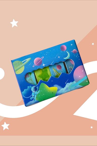 Marseliko Planet Rabbit Πράσινο Σετ 4 ταινιών Washi Tape / Washi Tape / Bullet Journal / Scrapbook