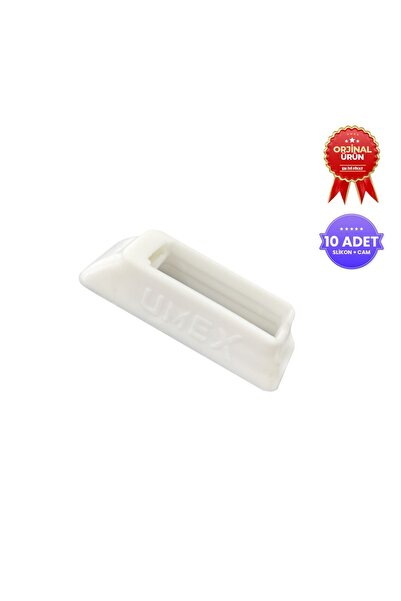 UMEX Silikon Başlık Aparatı Ve Koruyucu Cam - 10'lu
