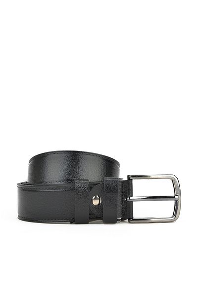Ziya Genuine Leather Black Men's Belt - 4 Cm, Model 141980 Z201