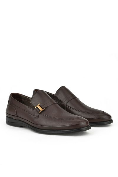 Ziya Ανδρικά παπούτσια Comfort από γνήσιο δέρμα - 141144Z1979 Καφέ