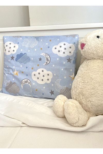 Soft Colours Față de pernă pentru copii 35x45 (2 buc.) Albastru Roz Galben Nor Luna