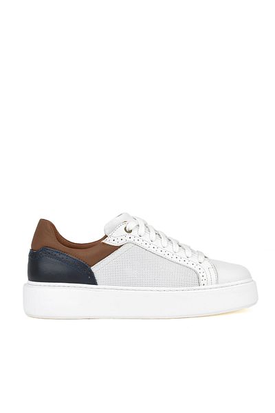 Ziya , Men's Genuine Leather Sneakers1411026zh88 White