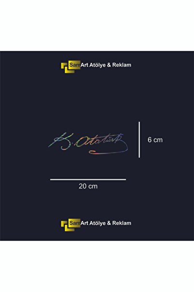 sticker ملصق سيارة مع ملصق توقيع أتاتورك