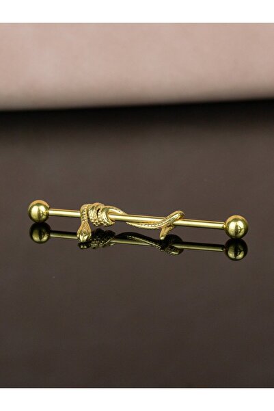 MORNEVA Dolanmış Yılan Çelik Köprü İndustrial Piercingi