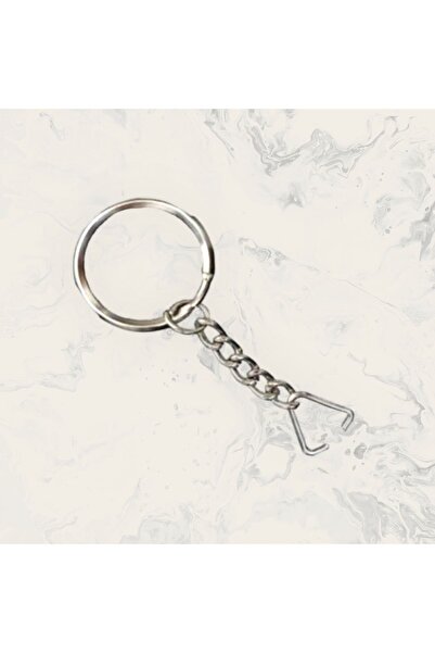 S Concept حلقة مفاتيح مع سلسلة 50 قطعة مع ملحقات قطر 2.5 سم طول السلسلة 2.5 سم