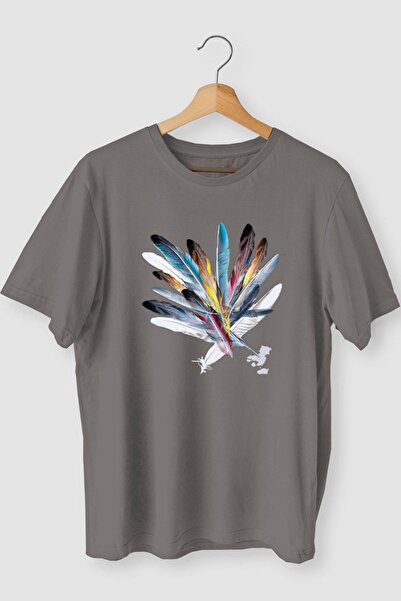 viptasarımtshirt تي شيرت Griland للجنسين باللون الرمادي الداكن Inapıration اك...