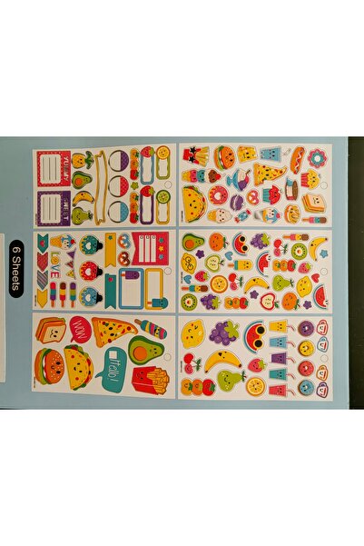 Bluoksweet 6 coli de autocolante pentru tabletă și notebook - Etichetă