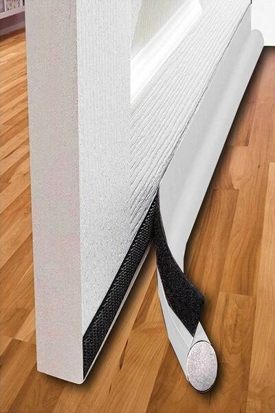 mc.pierobaby Burete anti-vânt sub ușă de culoare albă 90 cm 3 bucăți